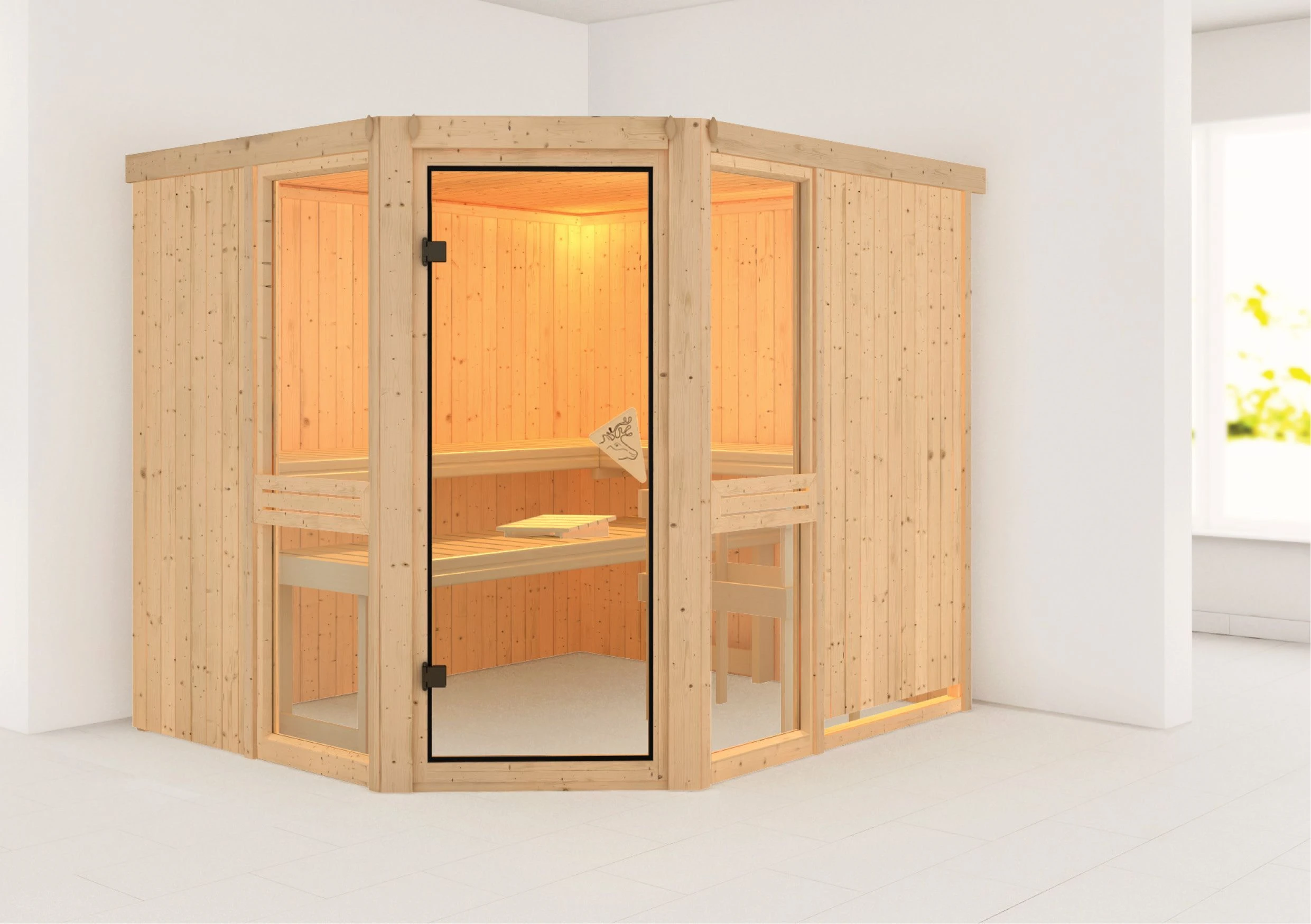 Karibu Sauna Amelia 3 Karibu sauna - Amelia 3 (hoekmodel)