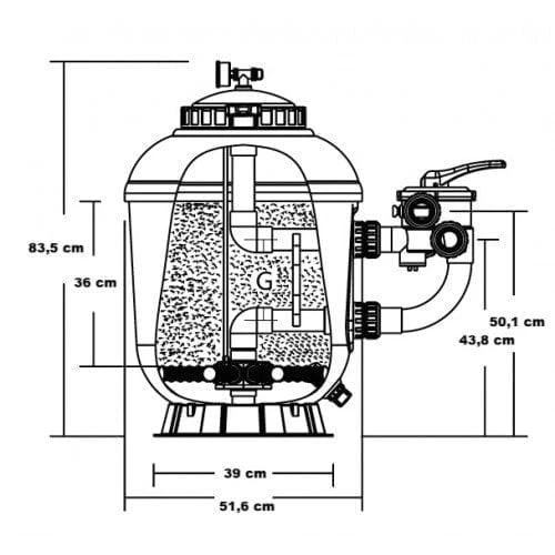 Zandfilter Polyester Zandfilter polyester - 10 m3 per uur - Afbeelding 3